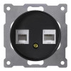 Розетка компьютерная 2-м СП Florence RJ45 кат.5E механизм черн. (1E20901303) 2172818