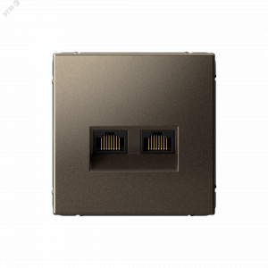 ARTGALLERY РОЗЕТКА двойная компьютерная RJ45+RJ45, кат. 5е, механизм, МОККО GAL000685