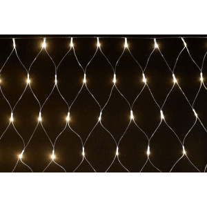 Гирлянда "Сеть" 1.5х1.5м 160LED тепл. бел. IP20 провод прозр. 230В с контроллером 8 режимов LGDB410-1-160-L1-T-S-44