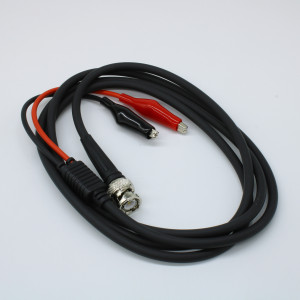 HB-A150, Кабель соединительный BNCшт - 2 крокодила, черный/красный, длина 1,5м., RG58C/U