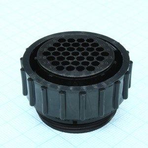 206150-1, Корпус разъема, Серия CPC 1, свободно висящий 37-позиционный круглый пластиковый