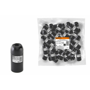 Патрон Е14 подвесной, термостойкий пластик, черный, TDM (кр.50шт) [SQ0335-0053]