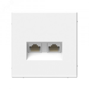 ARTGALLERY РОЗЕТКА двойная компьютерная RJ45+RJ45, кат.6А, механизм, ЛОТОС GAL001388