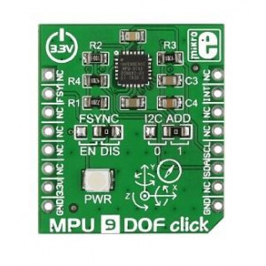 MIKROE-1719, MPU 9DOF click, Датчик 9-степеней свободы на основе чипа LSM