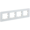 BRITE Рамка 4-мест. РУ-4-2-Бр стекло бел. RE BR-M42-G-41-K01