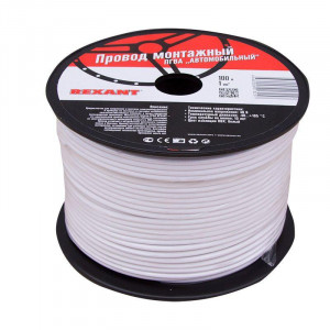 Провод ПГВА 1х1,00мм2, белый, бухта 100м