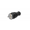 Вилка MultiSet 2К+З 16А/250В IP44 прямая каучуковая черн. SE MST4001BK