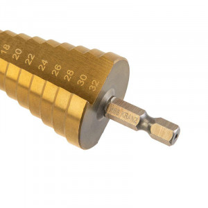 Набор ступенчатых сверл, 4-12,4-20,4-32мм, HSS-TiN, ТИТАН, 3 шт. KR-12-6620