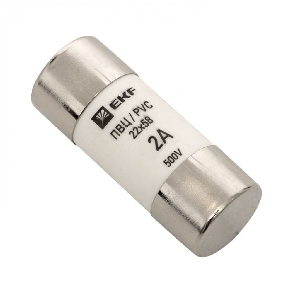 Изображение товара Плавкая вставка EKF 2А цилиндрическая ПВЦ 22х58 мм