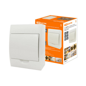 Бокс ЩРН-П-6модулей с белой крышкой, навесной, пластик IP41 SQ0903-0002