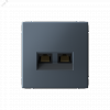 ARTGALLERY РОЗЕТКА двойная компьютерная RJ45+RJ45, кат. 5е, механизм, ГРИФЕЛЬ GAL000785