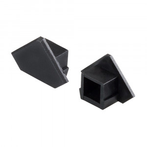Заглушка для PDS45-T черная глухая 020920, Заглушка черная пластиковая для углового профиля PDS45-T.