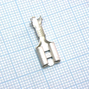 5-160432-4, Контакт обжимной гнездо 6.3*0.8мм (max=7,6мм) 0.50 - 1,0мм2 / L=20mm