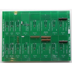 CC-ANTENNA-DK, демонстрационный набор из 16 печатных антенн на разные частоты от 136Мгц до 2.4ГГц