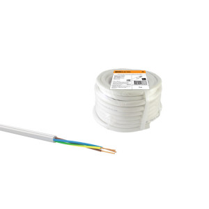 Провод ПВС 3х1,5 ГОСТ (5м), белый SQ0118-0007