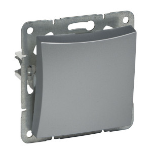 ДУЭТ 1-клавишный ПЕРЕКЛЮЧАТЕЛЬ, сх.6, 10АХ, механизм, СЕРЕБРИСТЫЙ C3(2) WDE000361