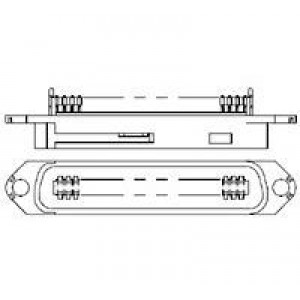 554338-1, Проводные клеммы и зажимы EMI PLUG ASSY 50P B SLOT