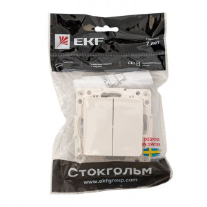 Выключатель 2-кл. Стокгольм 10А механизм бел. PROxima EYV10-123-10