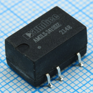AM2LS-2415SJZ, DC/DC преобразователь 2 Вт  вход 21.6...26.4В выход 15В  0.133А   -40...105°C, дерейтинг при 85°C 1500VDC  MTBF 3500000 часов  КПД 84 %  ёмк. нагрузка макс. 560 мкФ  корпус SMD, пластик установка на печатную плату  11.4x13.2x7.25 мм