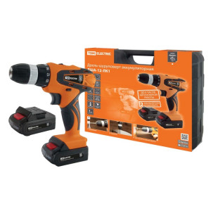 Дрель-шуруповерт акк. ДША-12-ЛК1 12 В, 1,3 А*ч Li-Ion 2 шт, 22 Нм, 0-1350 об/мин, кейс, "Гранит" SQ1030-0202