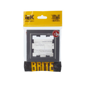 Рамка 1-м BRITE РУ-1-БрС сталь BR-M12-K46