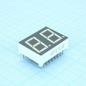 LDD5126-20-PF, 2-х разрядный индикатор 14,22мм/красный/640нм/8-24мкд