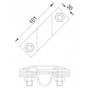 Соединитель стержня заземления и проволоки 2760 20 FT 5001641