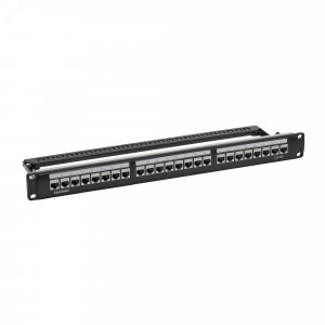 Патч-панель 19",1U,CAT5E, 24 модуля RJ45, экранированная RN5PPF24