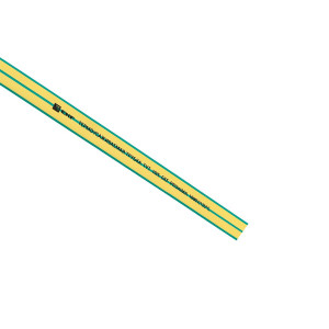 Термоусаживаемая трубка ТУТ нг 10/5 жел-зел рулон PROxima tut-10-yg