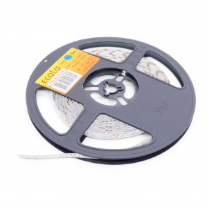 LED-лента 3528 B/ 60 чипов/1м/12V/IP65, в силиконовой оболочке / самоклеящаяся / синяя / 60 чип диодов 3528 на метр / потребляемая мощность 4,8 Вт/м / 8мм / IP65