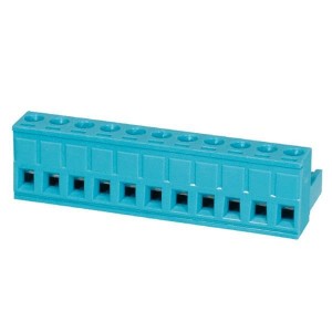TBP01P1-508-11BE, Съемные клеммные колодки Terminal block, pluggable, 5.08 , plug, 11 pole, slotted screw, blue