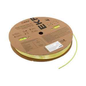 Термоусаживаемая трубка ТУТ нг 4/2 жел-зел рулон PROxima tut-4-yg