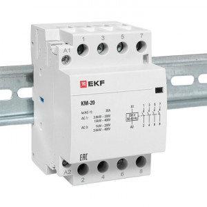 Контактор модульный КМ 20А 4NО (3 мод.) km-3-20-40