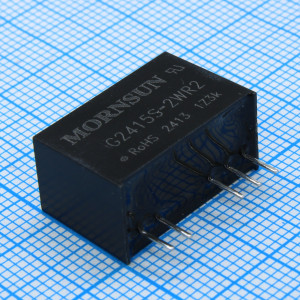 G2415S-2WR2, Преобразователь DC/DC на печатную плату вход 24В, выход ±15В, ±67мА (ТНТ)