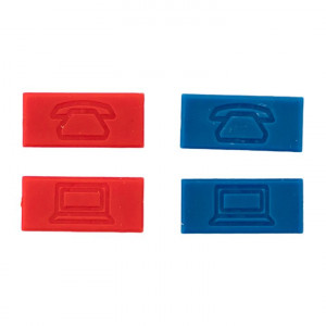 Вставка розеточная 45х45мм формат Mosaic на 2 модуля Keystone защ. шторки с маркерами бел. TERACOM PRO TRP-INS-MOS-2M2P-WH