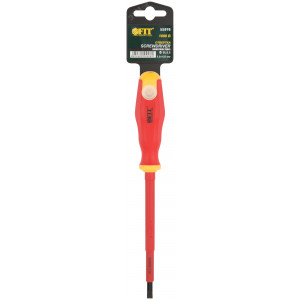 Отвертка изолированная 1000 В, CrV сталь, прорезиненная ручка 5.5х125 мм SL 55898