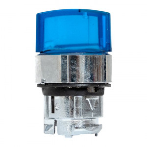 Исполнительный механизм переключателя ХB4 синий на 2 положения с фиксацией, с подсветкой с короткой ручкой IP65 EKF XB4BD2FL-B-65