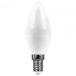 Лампа светодиодная LED 15вт Е14 дневной матовая свеча 55207