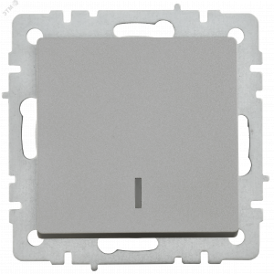 Выключатель 1-кл. СП BRITE ВС10-1-1-БрС 10А с инд. сталь BR-V10-1-10-K46