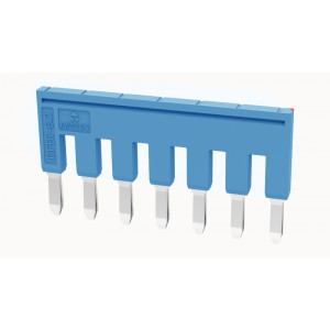 Соединительная перемычка DFB6-07P-12-00Z(H), Соединительная перемычка, 7 полюсов, изолированная, вилочная, для клемм: DS6, цвет: синий