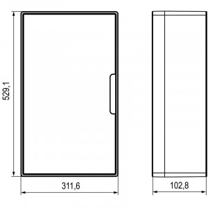 Щиток настенный FRAME 36мод. с бел. дверцей с 4 шинами PEN (2шт на 8 отверст. и 2шт на 10 отверст.) бел. DKC F36W1WW