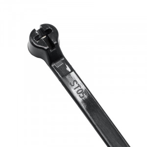 Хомут кабельный 7.6х370 P6.6 с двойным замком черн. (уп.100шт) 21327SR