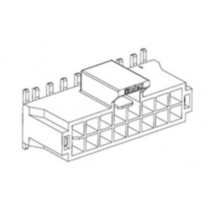 105429-2116, Проводные клеммы и зажимы NANO-FIT HDR SMT VT DLR 16CKT TIN WHT