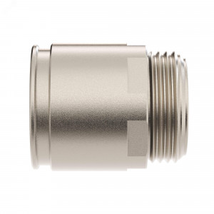 Муфта труба-коробка д.32мм, IP66/IP67, М32х1,5, никелированная латунь 6111-A32N