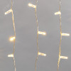 Гирлянда Айсикл (бахрома) светодиодный, 4,8 х 0,6 м, прозрачный провод, диоды ТЕПЛЫЙ БЕЛЫЙ, 176 LED 255-146