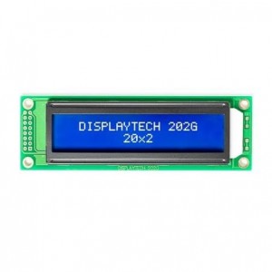 202G CC BC-3LP, Модули сивольных ЖК-дисплеев и комплектующие 20x2 Char Display STN Blue 6 oclock