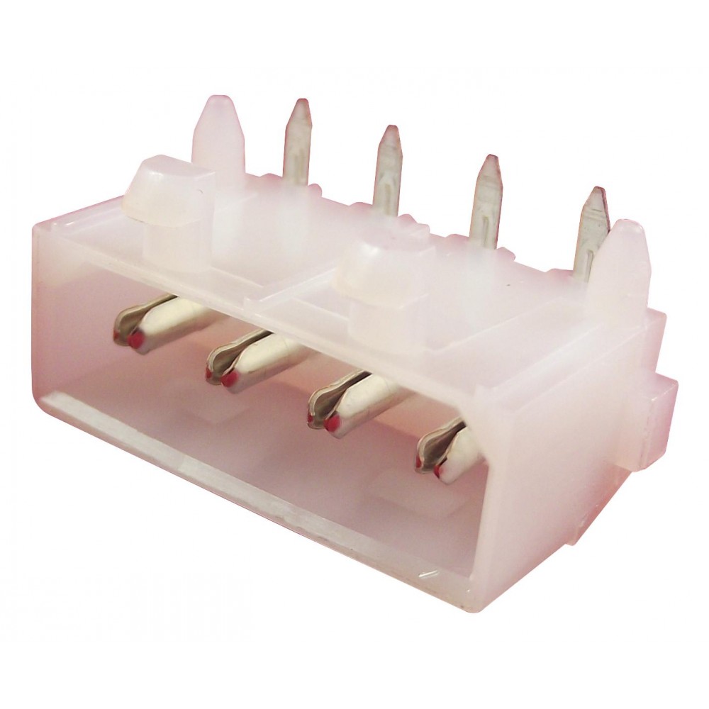 Изображение товара Соединитель провод-плата 4 контактный 5.08 мм луженый угловой монтаж