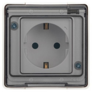 Розетка Эксперт 11-2501-01 2P+E IP55 16А-250В ОУ бел. Эра Б0063294