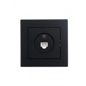 Розетка телефонная СП Vesna евро стандарт механизм черн. бархат 742-4288-137