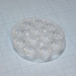 BD-45-25-12TE-XPE, Линза круглая 25°  под 12шт   Osram Oslon/ LG Innotek LEMWS33/ Cree XP-G   45мм